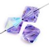 50 4mm Violet AB Preciosa Bicone Beads