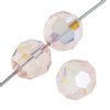 20, 4mm Round Light Rose AB Preciosa Crystal Beads