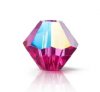 4mm Preciosa Glitter Bicone Beads