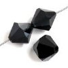 50 4mm Jet Hematite Half Coat Preciosa Bicone Beads