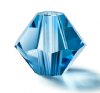 50 4mm Malibu Blue Preciosa Rondell / Bicone Beads