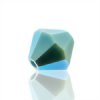 50 4mm Opaque Turquoise AB2X Preciosa Bicone Beads