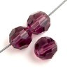 20, 4mm Round Amethyst Preciosa Crystal Beads
