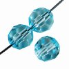20, 4mm Round Aqua Bohemica Preciosa Crystal Beads