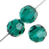 20, 4mm Round Emerald Preciosa Crystal Beads