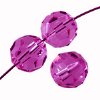 20, 4mm Round Fuchsia Preciosa Crystal Beads