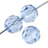 20, 4mm Round Light Sapphire Preciosa Crystal Beads