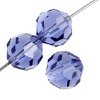 20, 4mm Round Tanzanite Preciosa Crystal Beads