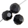 16, 5mm Jet Simple Round Preciosa Beads