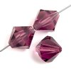 25 6mm Transparent Amethyst Preciosa Bicone Beads