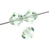 25 6mm Transparent Chrysolite Preciosa Bicone Beads