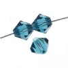 25 6mm Transparent Indicolite Preciosa Bicone Beads