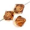 25 6mm Transparent Light Colorado Topaz Preciosa Bicone Beads