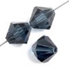 25 6mm Transparent Montana Preciosa Bicone Beads