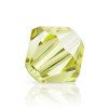 25 6mm Preciosa Acid Yellow Rondell / Bicone Beads