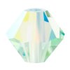 25, 6mm Chrysolite AB Preciosa Rondell / Bicone Beads
