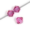 25 6mm Preciosa Fuchsia Bicones