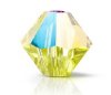 25, 6mm Preciosa Citrine Glitter Bicone / Rondelle Beads