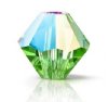 25, 6mm Preciosa Peridot Glitter Bicone / Rondelle Beads
