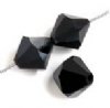 25 6mm Jet Hematite Half Coat Preciosa Bicone Beads