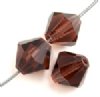 25 6mm Preciosa Light Burgundy Bicones