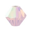 25, 6mm Rose Opal AB Preciosa Rondell / Bicone Beads