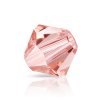 25 6mm Preciosa Rose Peach Rondell / Bicone Beads