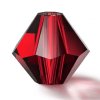 25 6mm Transparent Vivid Siam Preciosa Bicone / Rondell Beads