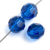 12, 6mm Capri Blue Preciosa Round Beads