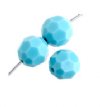 12, 6mm Round Opaque Turquoise Preciosa Crystal Beads