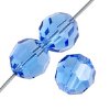 12, 6mm Sapphire Preciosa Round Beads