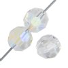 12, 8mm Faceted Round Crystal AB Preciosa Crystal Beads 