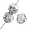 12, 8mm Faceted Round Half Coat Labrador Preciosa Crystal Beads 