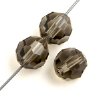 12, 8mm Faceted Round Black Diamond Preciosa Crystal Beads