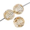 12, 8mm Faceted Round Honey Preciosa Crystal Beads 