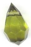 1 9x15mm Preciosa Olivine Tear Drop