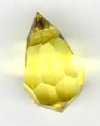 1 9x15mm Preciosa Sharp Yellow Tear Drop