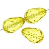 1, 9x6mm Sharp Yellow Preciosa Pear Bead