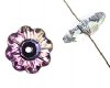 10 6mm Light Vitrail Half Coat Preciosa Flower Beads
