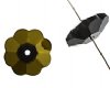 5 8mm Jet AB Preciosa Flower Beads