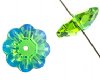 10 6mm Peridot AB Preciosa Flower Beads