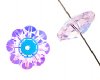 5 10mm Pink Sapphire AB Preciosa Flower Beads