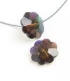 1 12mm Smoke Topaz AB Preciosa Flower Bead