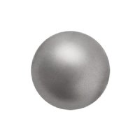 25, 4mm Dark Grey Preciosa Maxima Pearl Beads