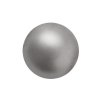 25, 4mm Dark Grey Preciosa Maxima Pearl Beads