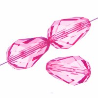 1 15x10mm Preciosa Pink Candy Pear Drops