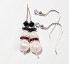 Preciosa Pearl and Sterling Silver Snowman with Light Siam Rondell Earring Kit