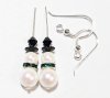 Preciosa Pearl and Sterling Silver Snowman with Emerald Rondell Earring Ki