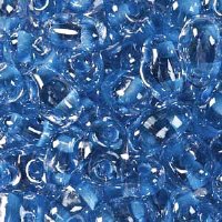 TB-38636 - 10 Grams Blue Lined Crystal 2.5x5mm Preciosa Twin Beads