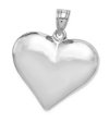 1 35x33mm Silver Plated Puffy Heart Pendant